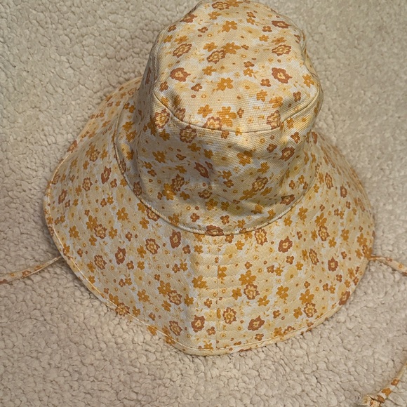 Lack Of Color Accessories - Lack Of Color Cream & Mustard Floral Sun Bucket Hat